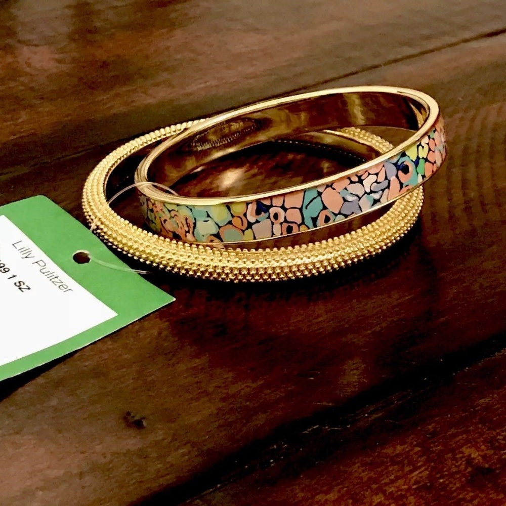 LILLY PULITZER GWP BANGLE SET in "GYPSY JUNGLE"